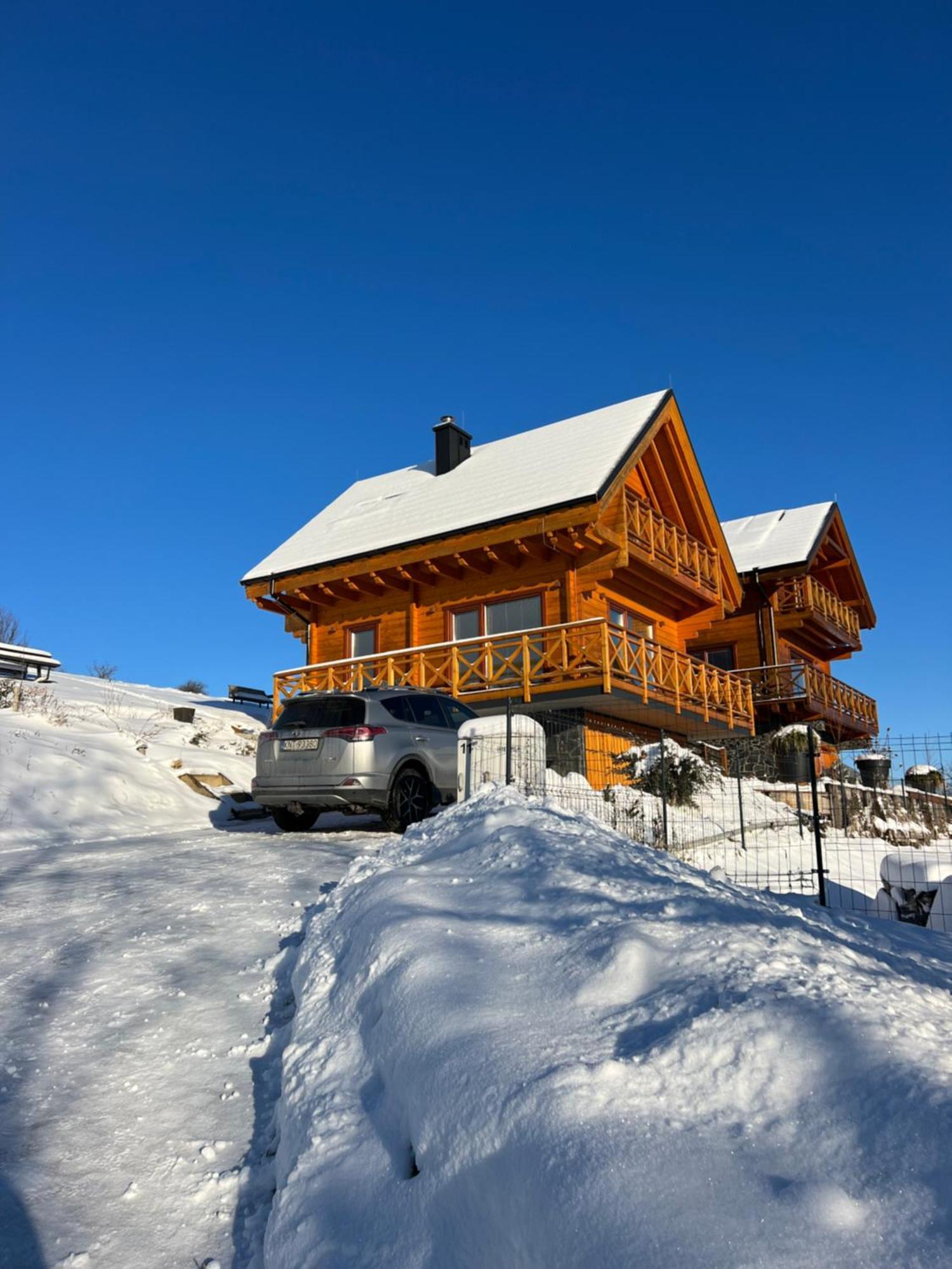 Houten Vakantiewoning "Reisnaarpolen" Royaal Ontbijt, Sauna En Hottub Czarna Gora Exterior photo